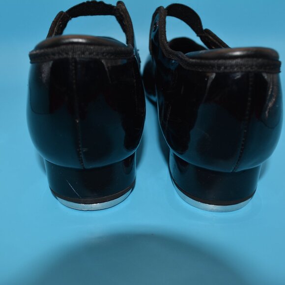 Girls Weissman Black Patent Tap Shoes Sz 3.5 Y Pre-owned - Picture 4 of 6
